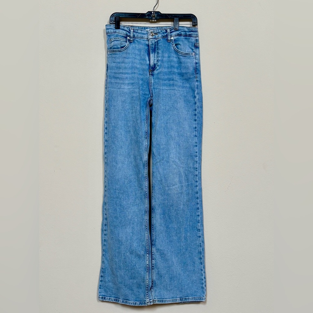 Zara Blue Straight-Leg Cut Jeans